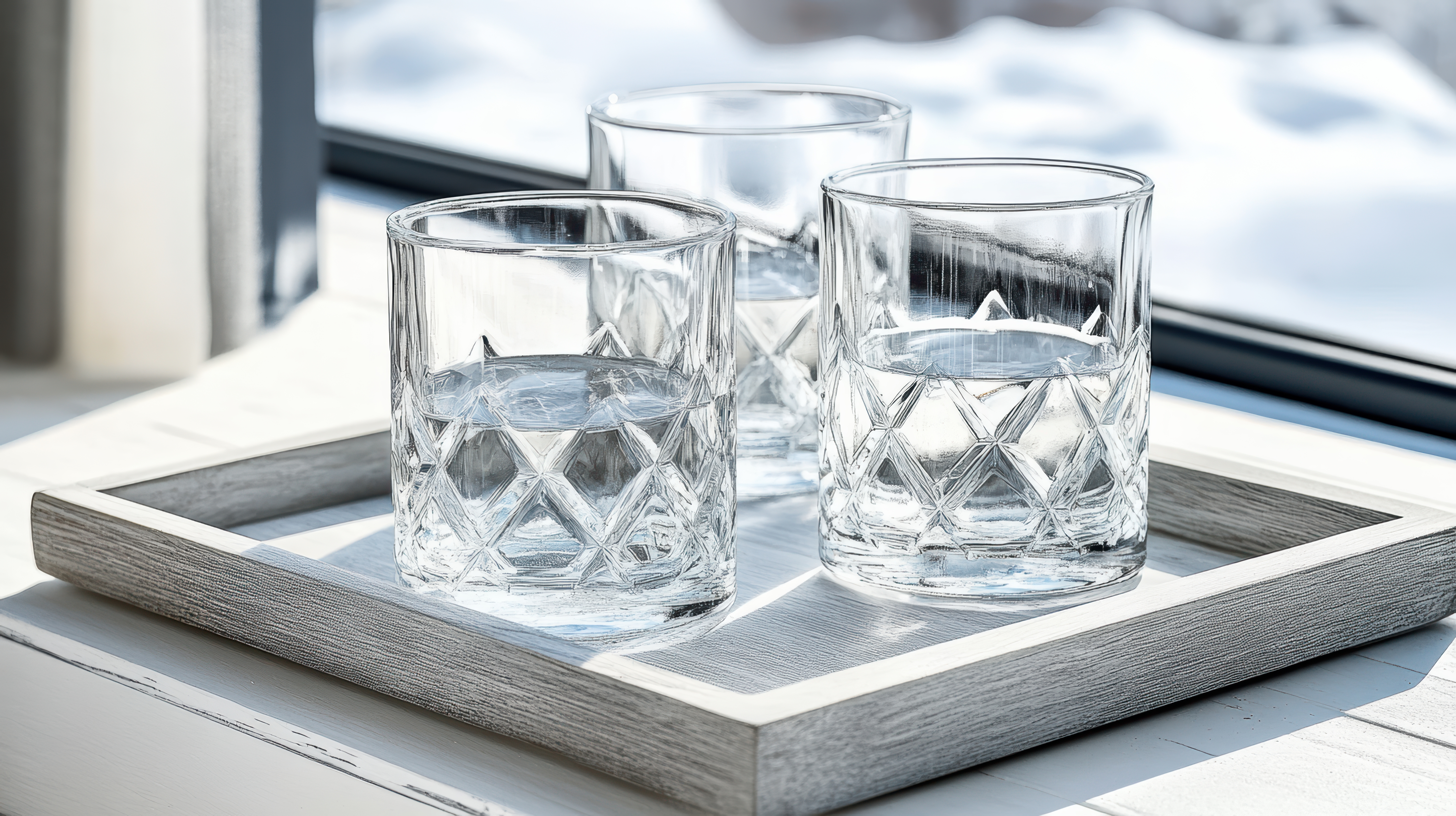 Ribbed glass